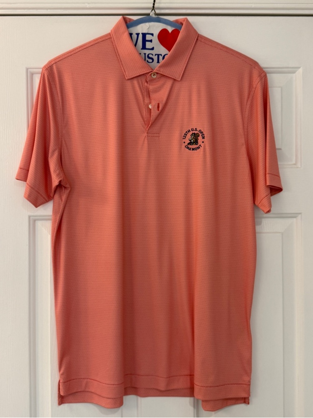 Peter Millar US Open Coral Polo Shirt Medium Oakmont